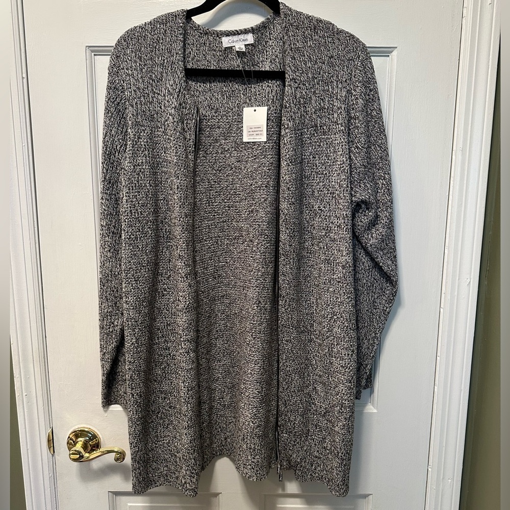 Calvin Klein Marled Full Zip‎ Sweater